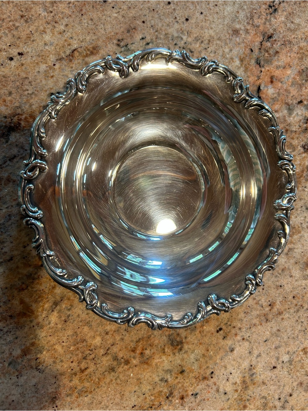 Gorham Silver-plated Decorative Serving Bowl Scalloped Edge 6.75” MCM.